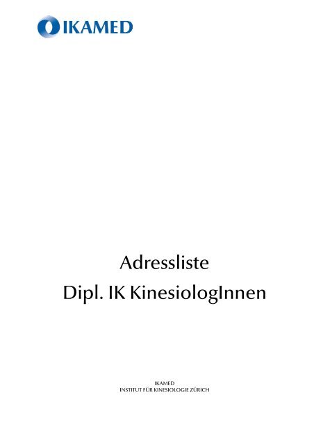 Adressliste Dipl - IKAMED