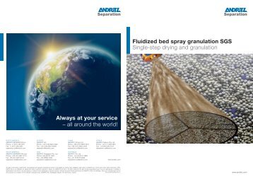 Fluidized bed spray granulation SGS Single-step drying ... - Andritz