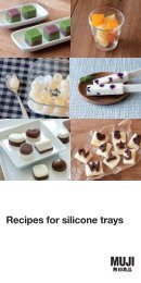 Recipes for silicone trays - Muji