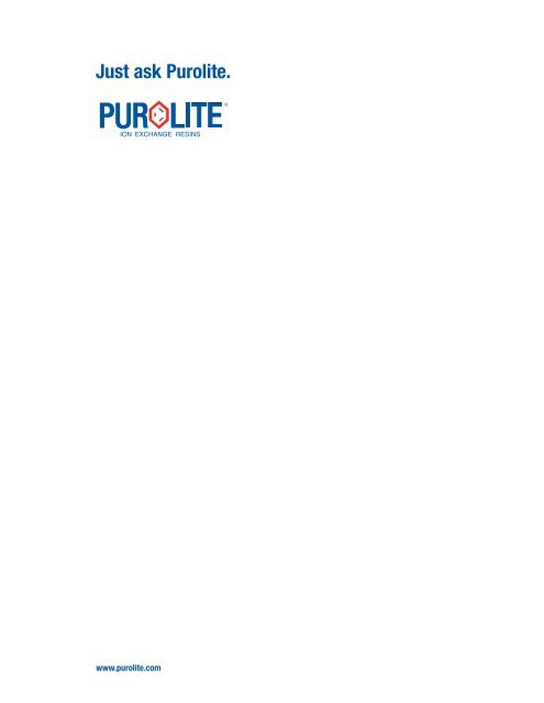 Cane Sugar Refining - Purolite