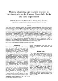 Mineral chemistry and reaction textures in metabasites from the ...