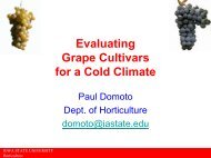 Evaluating Grape Cultivars for a Cold Climate