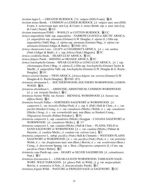 Checklist of the Vascular Plants of Saskatchewan - Native Plant ...