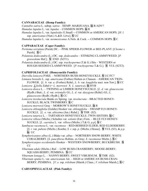 Checklist of the Vascular Plants of Saskatchewan - Native Plant ...