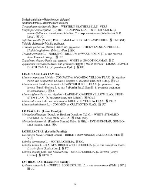 Checklist of the Vascular Plants of Saskatchewan - Native Plant ...