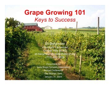 Grape Growing 101 - Viticulture Iowa State University