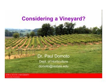Considering a Vineyard? - University of Vermont