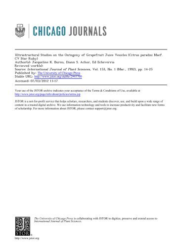 Ultrastructural Studies on the Ontogeny of Grapefruit Juice Vesicles ...