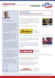 NEWSLETTER - Chronoflex Schweiz AG