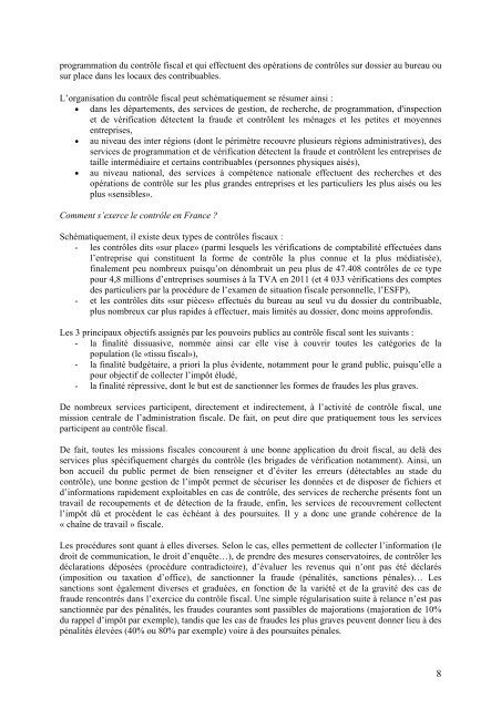 Rapport du syndicat national Solidaires Finances Publiques