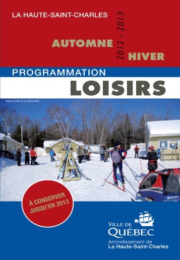 programmation loisirs de La Haute-Saint-Charles - Ville de Québec