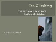 YMC Winter School 2009 - Yale Mountaineering Club