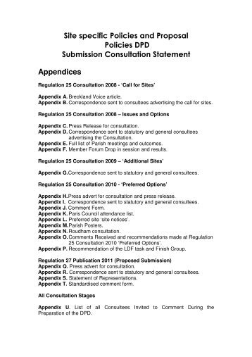 Site specific Policies and Proposal Policies DPD Submission ...