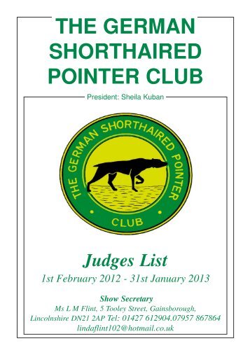 Web Judges List 2012-13.pdf - German Shorthaired Pointer Club
