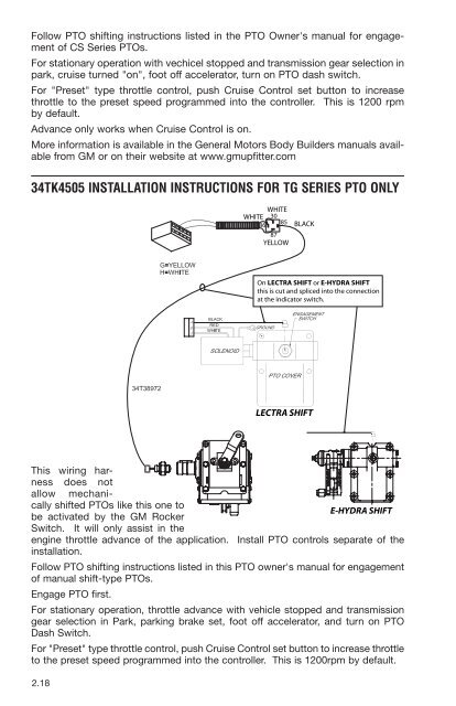 PTO INSTALLATION and OWNER'S MANUAL - Muncie Power ...