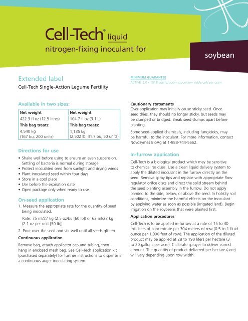 soybean liquid nitrogen-fixing inoculant for - Novozymes