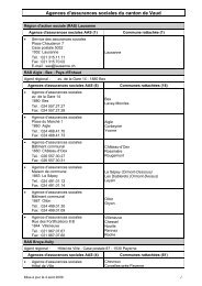 Agences d'assurances sociales du canton de Vaud - Rougemont