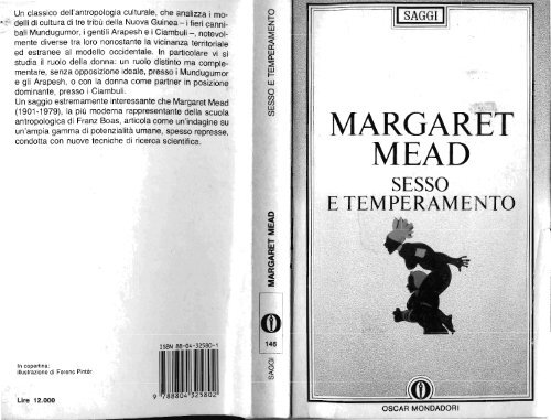 Margaret Mead Sesso e temperamento bis - Scienze Politiche