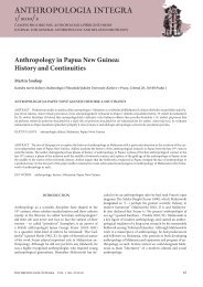 Anthropology in Papua New Guinea: History and Continuities