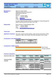 Aluminuim Glitter uncoated PDS - Sigmund Lindner GmbH