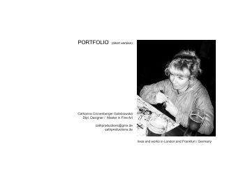 PORTFOLIO (short version) Catharina Cronenberger Golebiowska ...