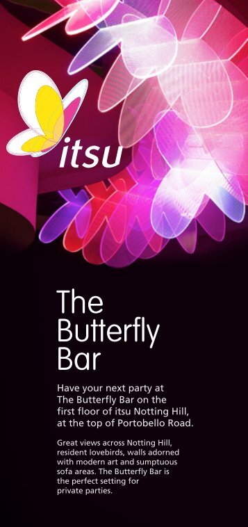 Have Your Next Party At The Butterfly Bar - Itsu