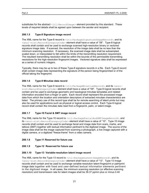 ANSI/NIST-ITL 2-2008 - National Institute of Standards and ...