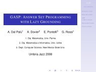GASP: Answer Set Programming with Lazy Grounding