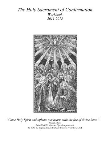 Confirmation Workbook - St. John the Baptist Roman Catholic Church
