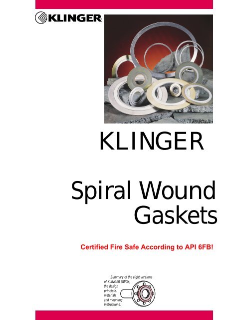 KLINGER Spiral Wound Gaskets - Klinger Danmark A/S