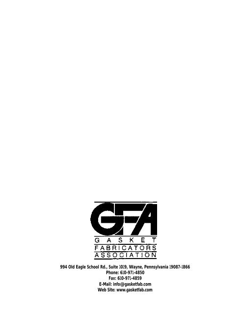 Technical Handbook - Gasket Fabricators Association