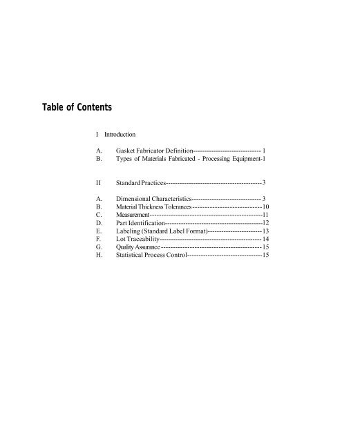 Technical Handbook - Gasket Fabricators Association