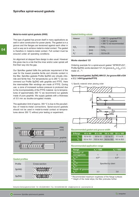 Spirale-wound gaskets - Kempchen.de