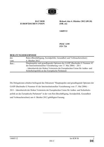 DE - Öffentliches Register der Ratsdokumente - Europa