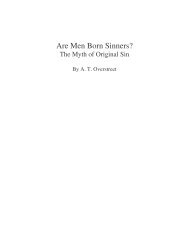 Are Men Born Sinners? - Library of Theology