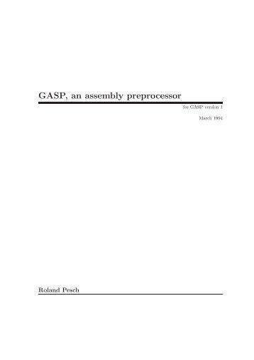 GASP, an assembly preprocessor