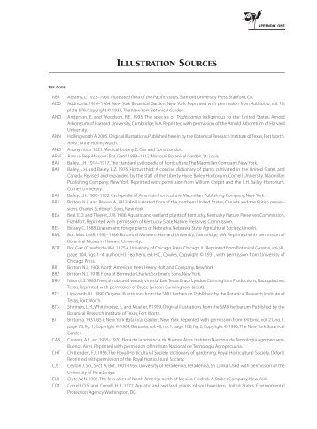 Appendices & Glossary - Botanical Research Institute of Texas