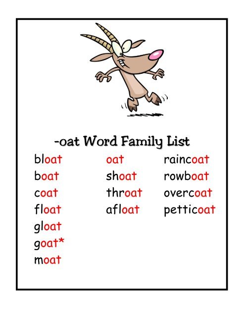 oat FAMILY Set - Word Way