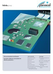 All around printed circuit boards Innovative adhesives and ... - Panacol