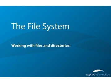 The File System - POCO C++ Libraries