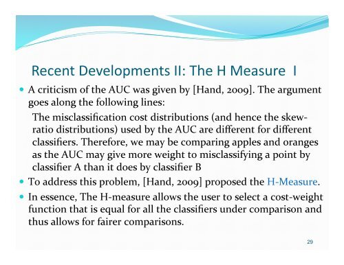 Performance evaluation of learning algorithms - Mohak Shah