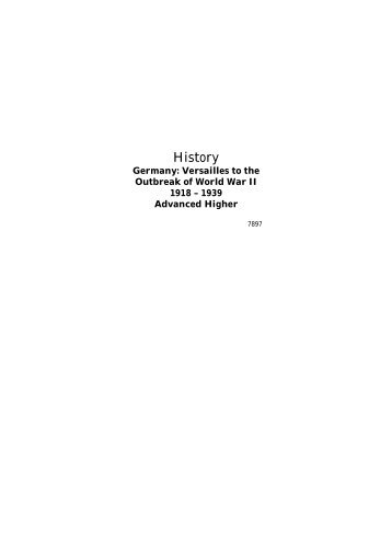 PDF file: History - Advanced Higher - Germany - Education Scotland