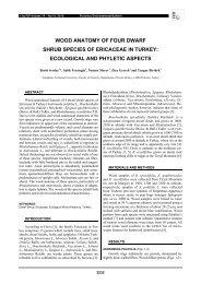 wood anatomy of four dwarf shrub species of ericaceae in turkey