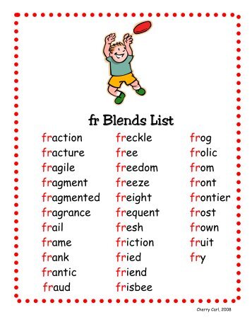 fr Blends List - Carl's Corner