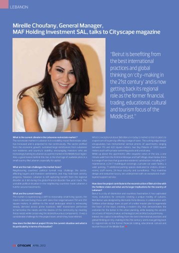 Mireille Choufany, general Manager, MAf Holding ... - Beb Beirut