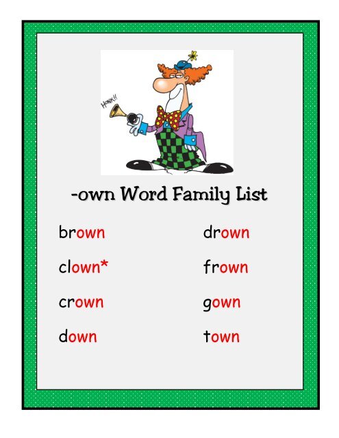 own FAMILY Set - Word Way