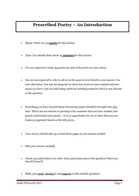 how to write poetry essay introduction