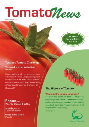 Tastiest Tomato Challenge The search is on for ... - Hazera Genetics