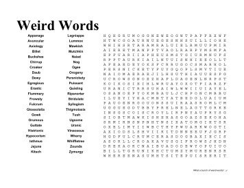 Weird Words - Chronasofts Word Splash Pro software