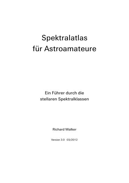 Spektralatlas für Astroamateure - UrsusMajor